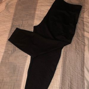 Torrid black & silver pin stripe pointe pants